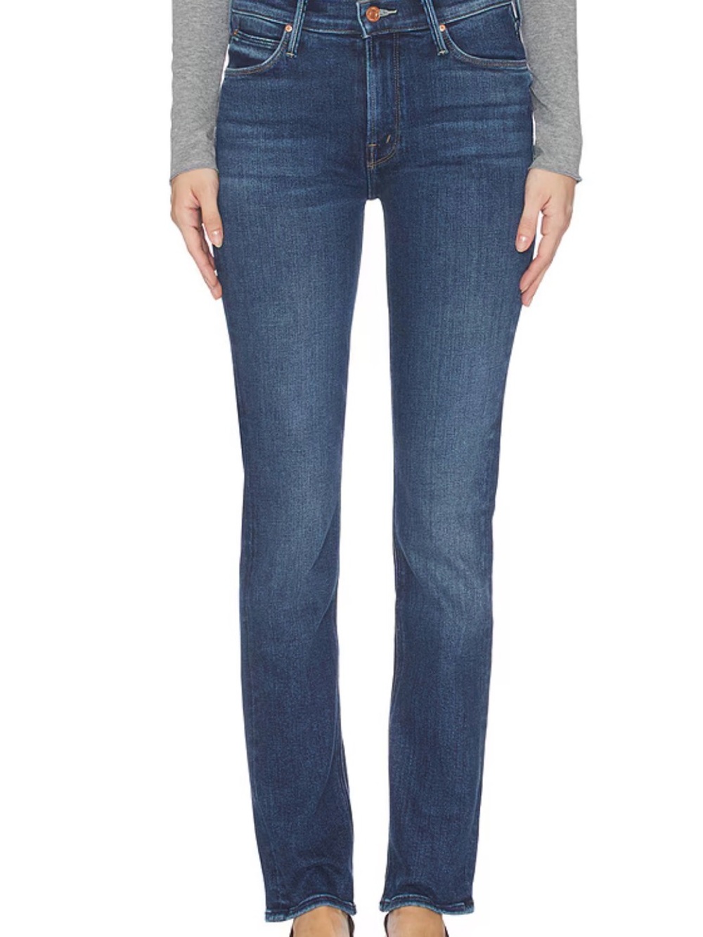 MOTHER Dark Indigo Straight Leg Jeans